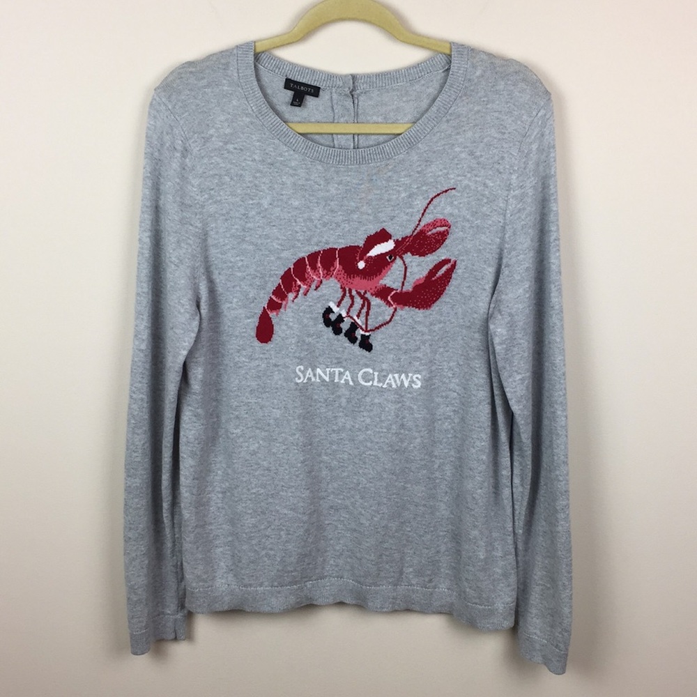 Talbots - RARE - Santa Claws Lobster Long Sleeve Sweater - Picture 2 of 10